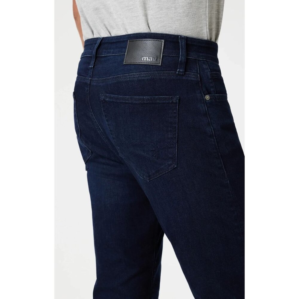 Mavi Men's Zach Straight Leg Jeans Ink Brushed SuperMove Dark Wash Size 33x32 - Picture 4 of 9